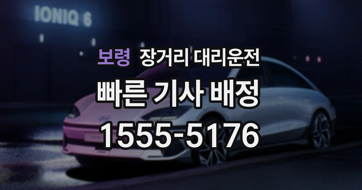 보령 장거리 대리운전