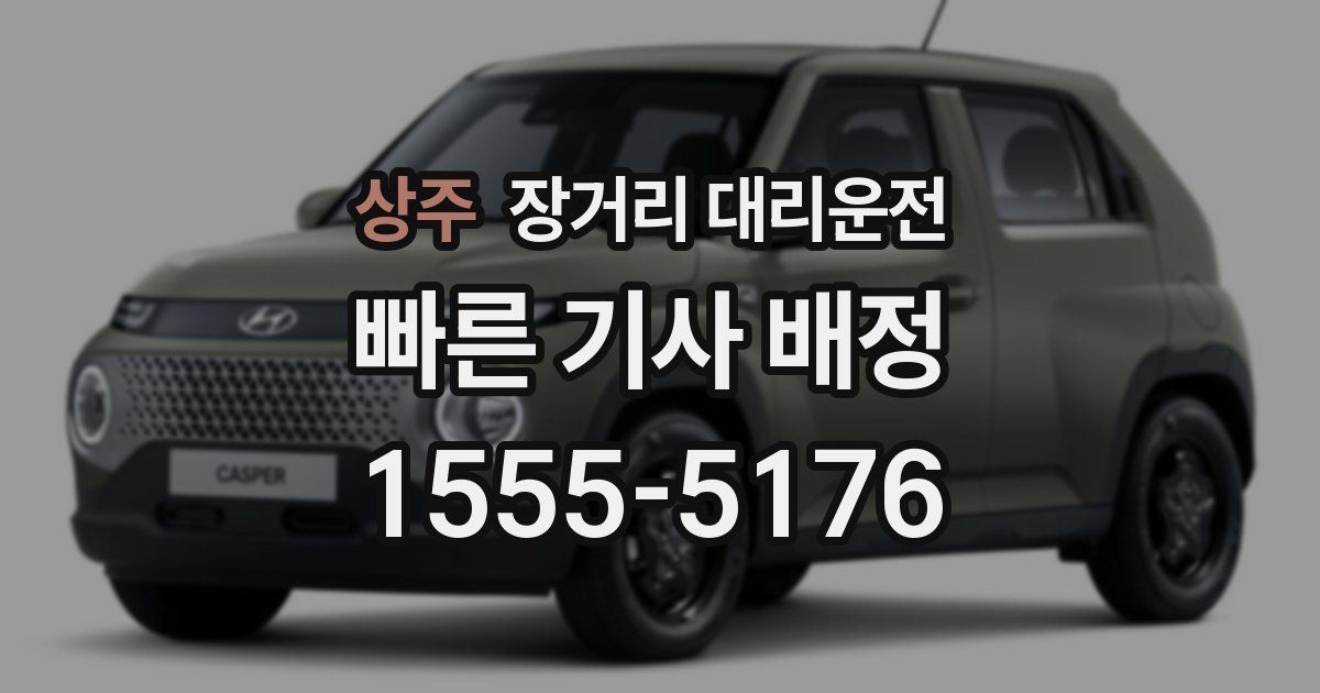 상주 장거리 대리운전
