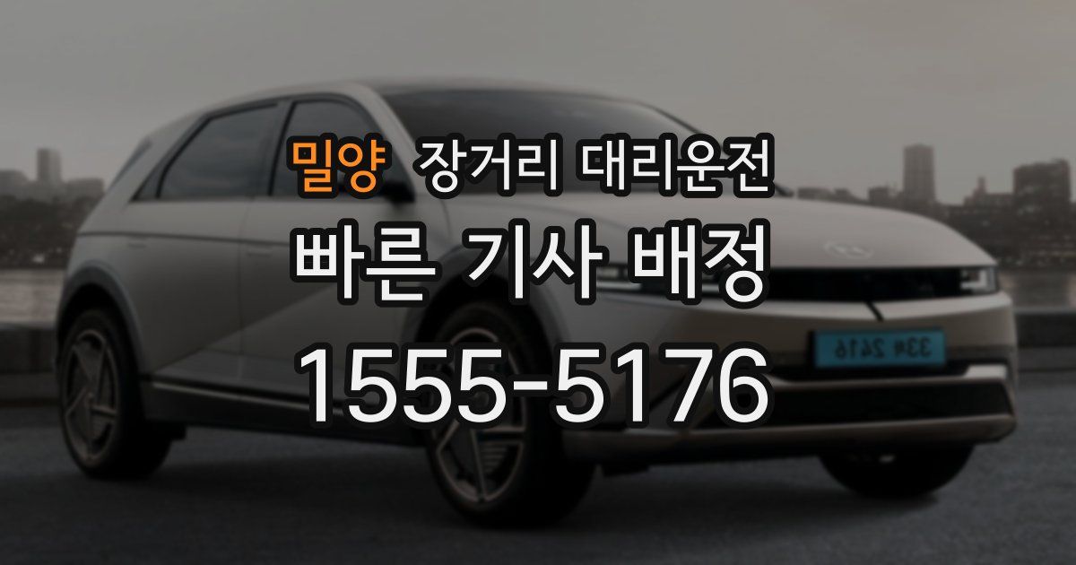 밀양 장거리 대리운전