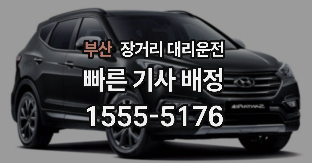 부산 장거리 대리운전