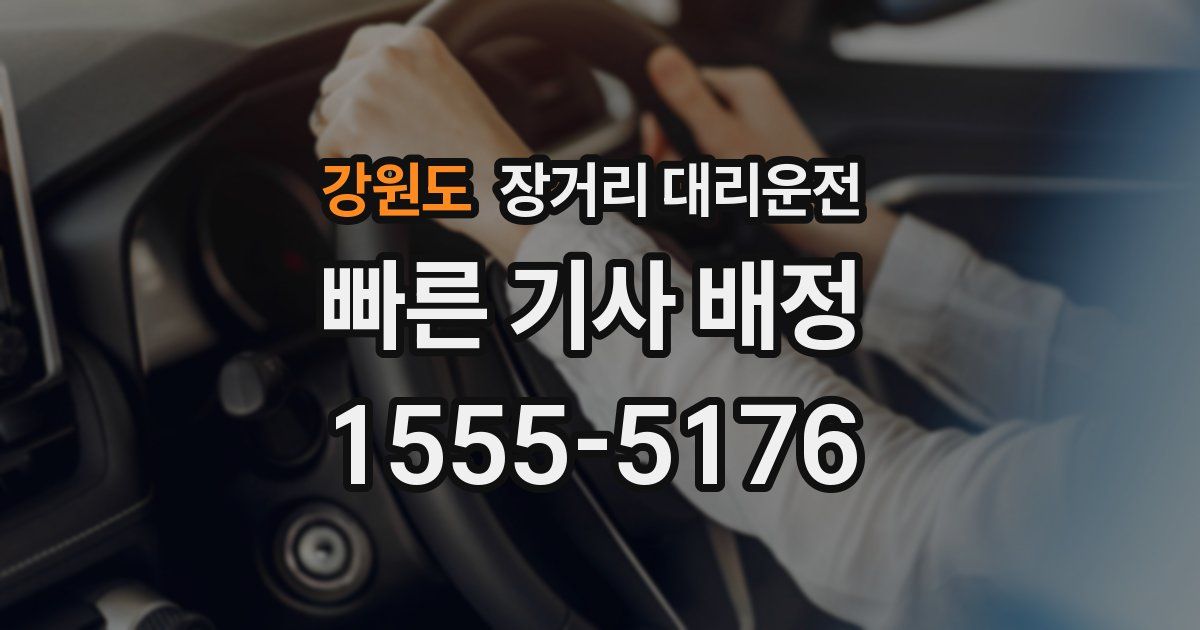 강원도 장거리 대리운전