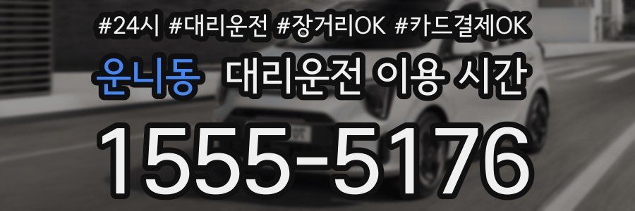 운니동 대리운전 이용 시간