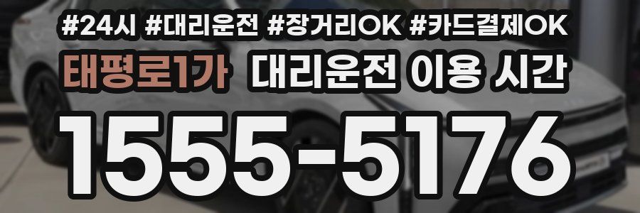 태평로1가 대리운전 이용 시간