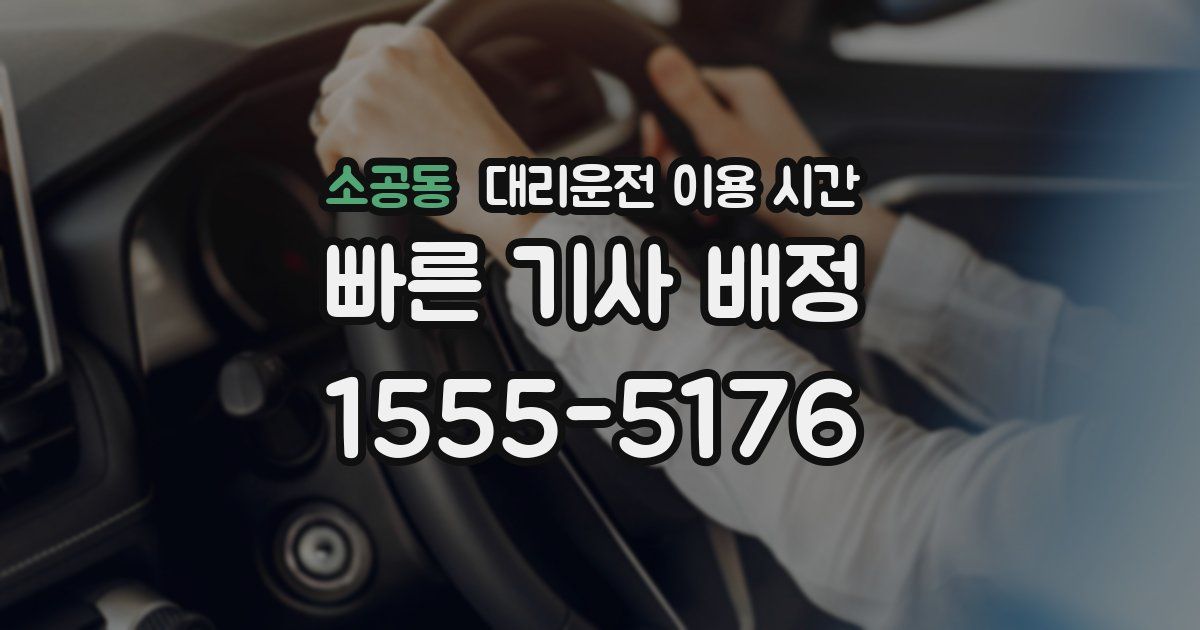 소공동 대리운전 이용 시간