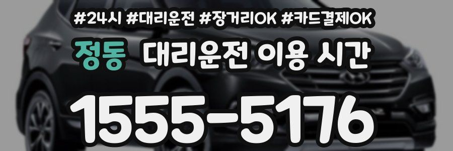 정동 대리운전 이용 시간