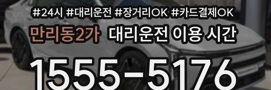 만리동2가 대리운전 이용 시간