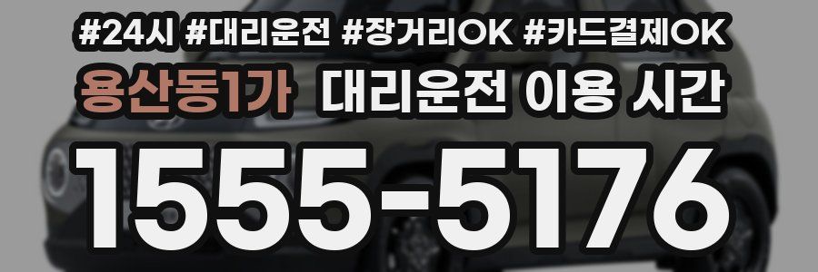 용산동1가 대리운전 이용 시간