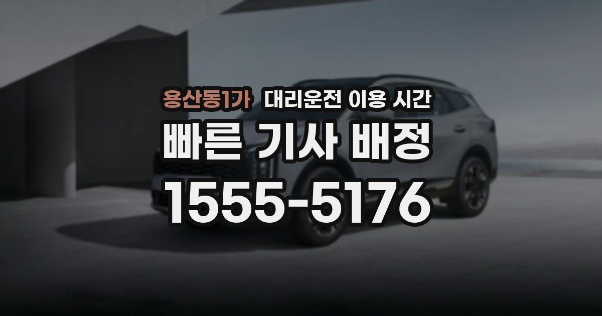 용산동1가 대리운전 이용 시간