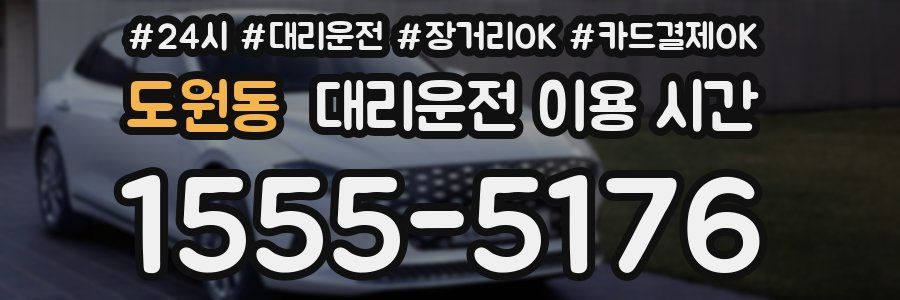 도원동 대리운전 이용 시간