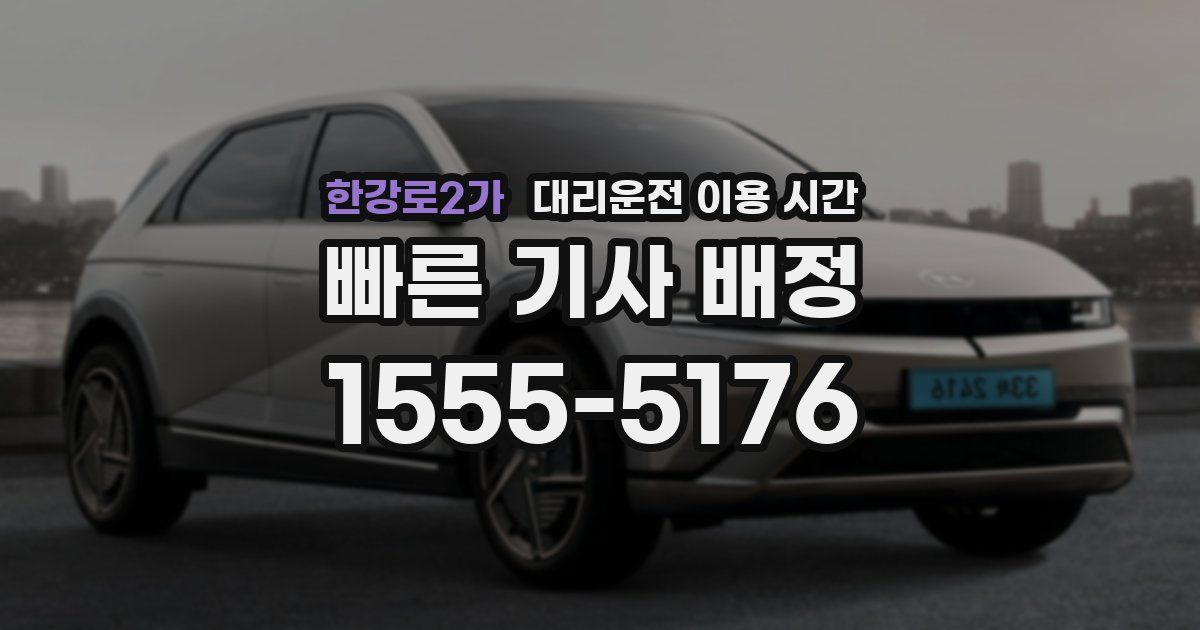 한강로2가 대리운전 이용 시간