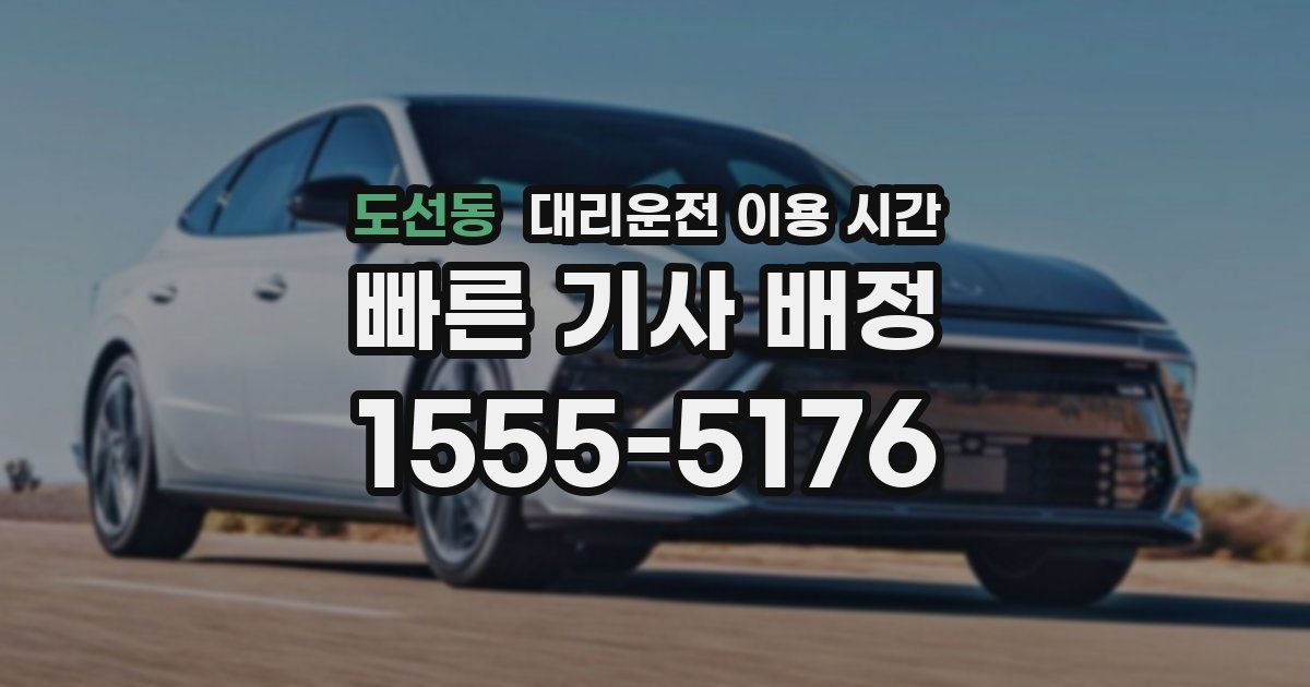 도선동 대리운전 이용 시간