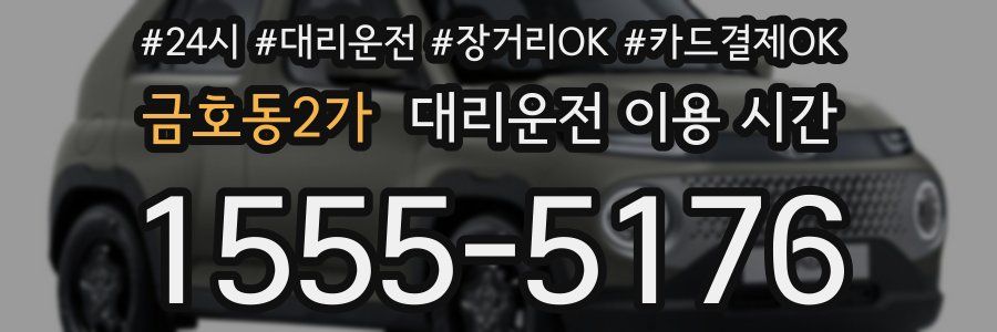 금호동2가 대리운전 이용 시간