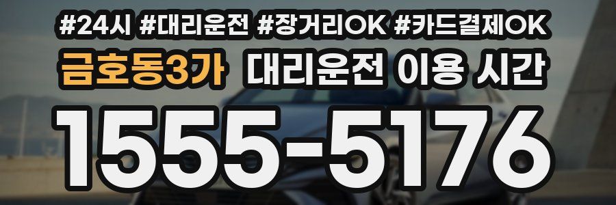 금호동3가 대리운전 이용 시간