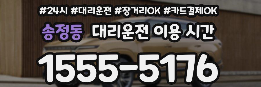 송정동 대리운전 이용 시간