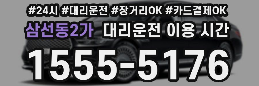 삼선동2가 대리운전 이용 시간
