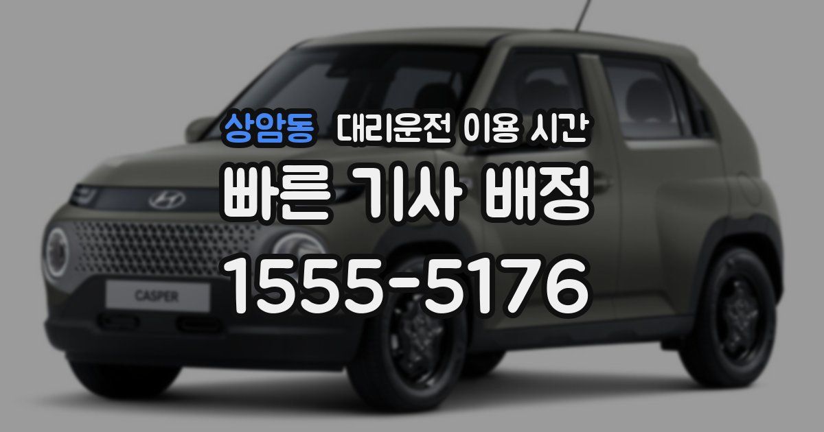 상암동 대리운전 이용 시간