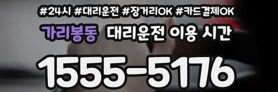 가리봉동 대리운전 이용 시간