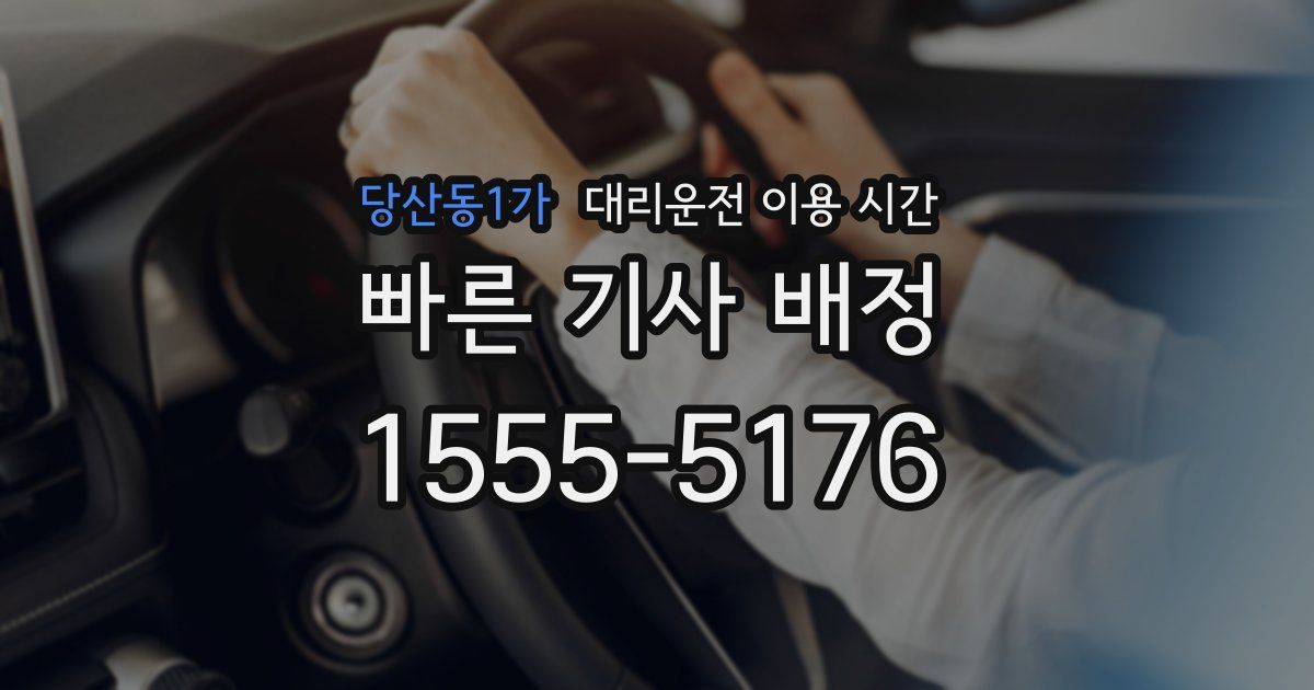 당산동1가 대리운전 이용 시간