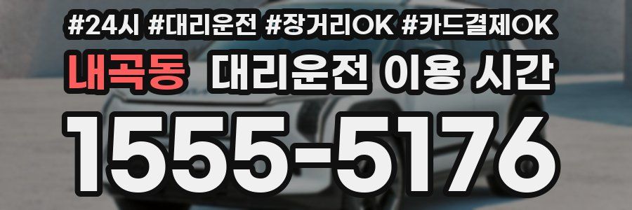 내곡동 대리운전 이용 시간