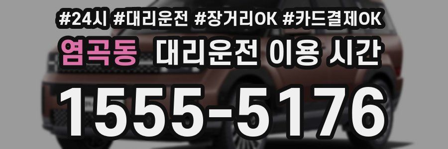 염곡동 대리운전 이용 시간