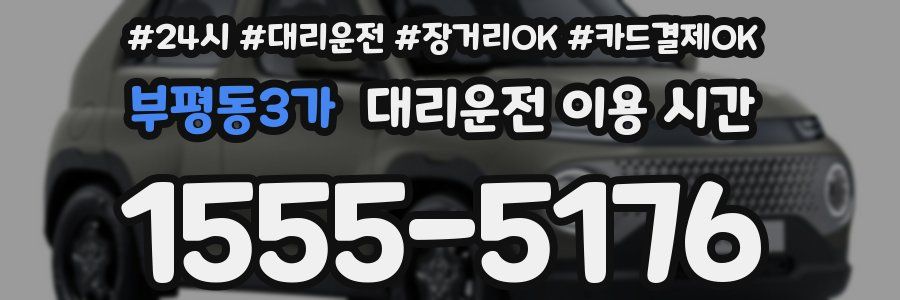 부평동3가 대리운전 이용 시간