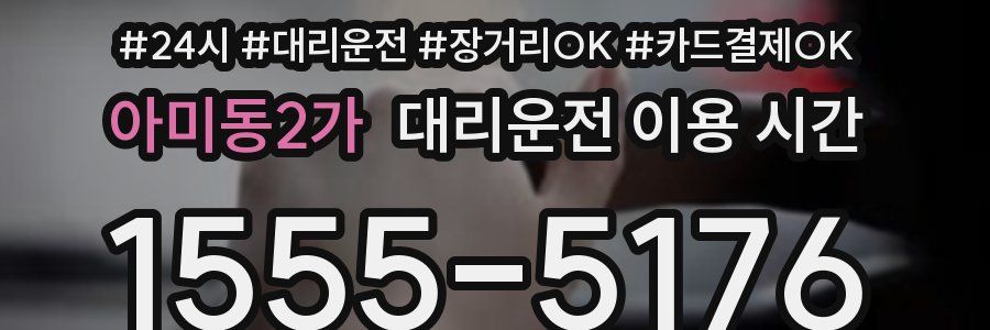 아미동2가 대리운전 이용 시간