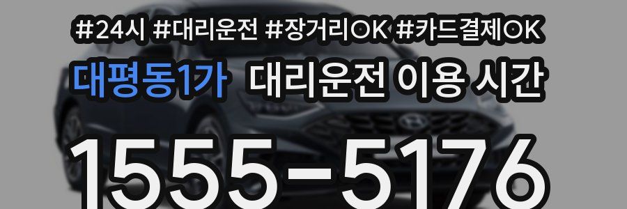 대평동1가 대리운전 이용 시간