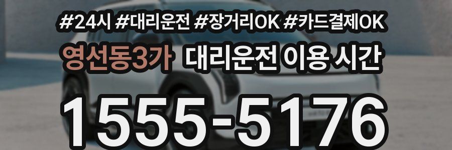 영선동3가 대리운전 이용 시간