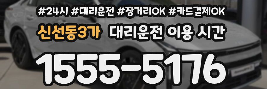 신선동3가 대리운전 이용 시간