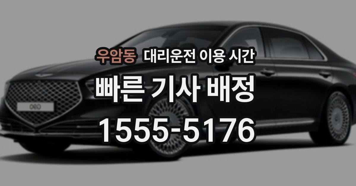 우암동 대리운전 이용 시간