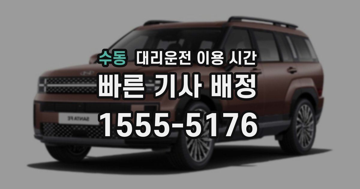 수동 대리운전 이용 시간