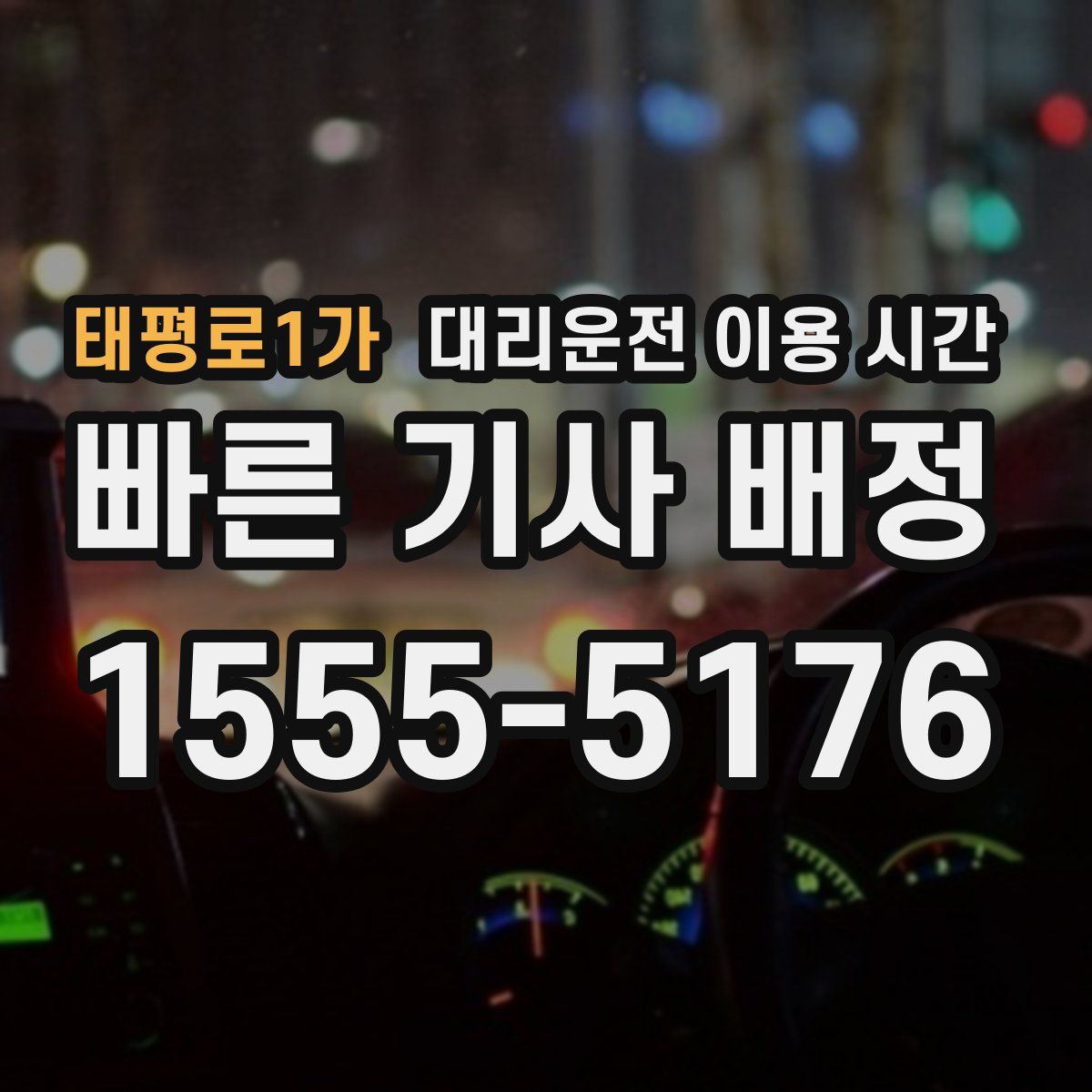 태평로1가 대리운전 이용 시간