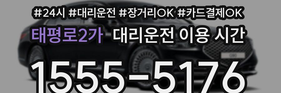 태평로2가 대리운전 이용 시간