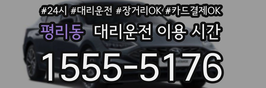 평리동 대리운전 이용 시간