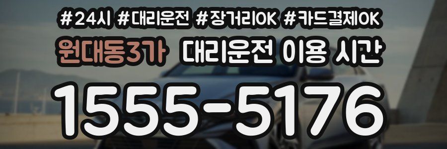 원대동3가 대리운전 이용 시간