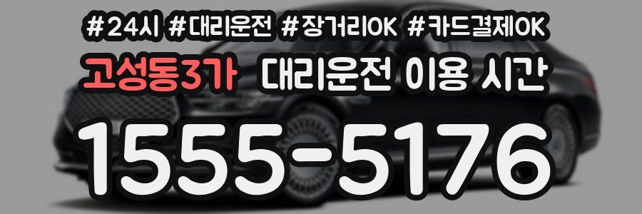 고성동3가 대리운전 이용 시간