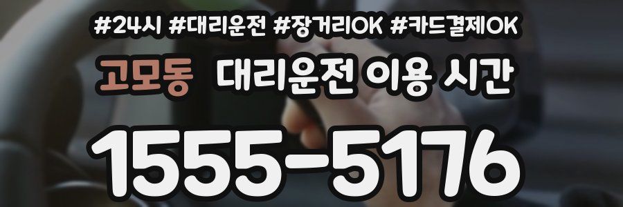 고모동 대리운전 이용 시간