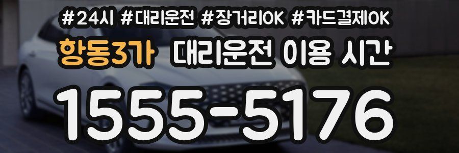 항동3가 대리운전 이용 시간