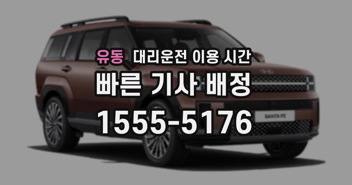 유동 대리운전 이용 시간