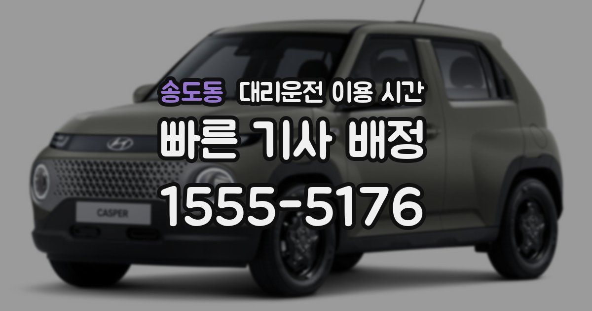 송도동 대리운전 이용 시간