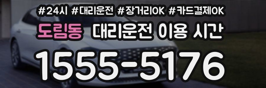 도림동 대리운전 이용 시간