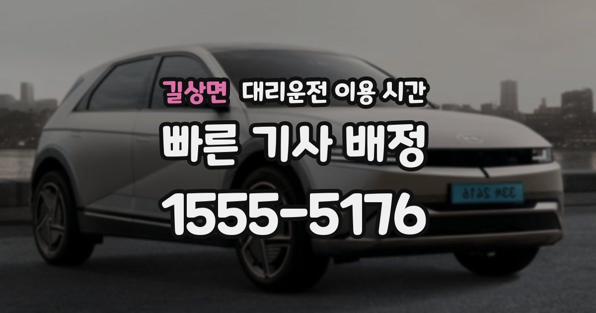 길상면 대리운전 이용 시간