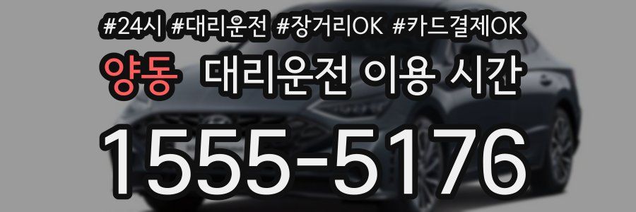 양동 대리운전 이용 시간