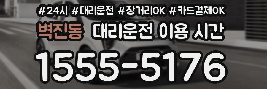 벽진동 대리운전 이용 시간
