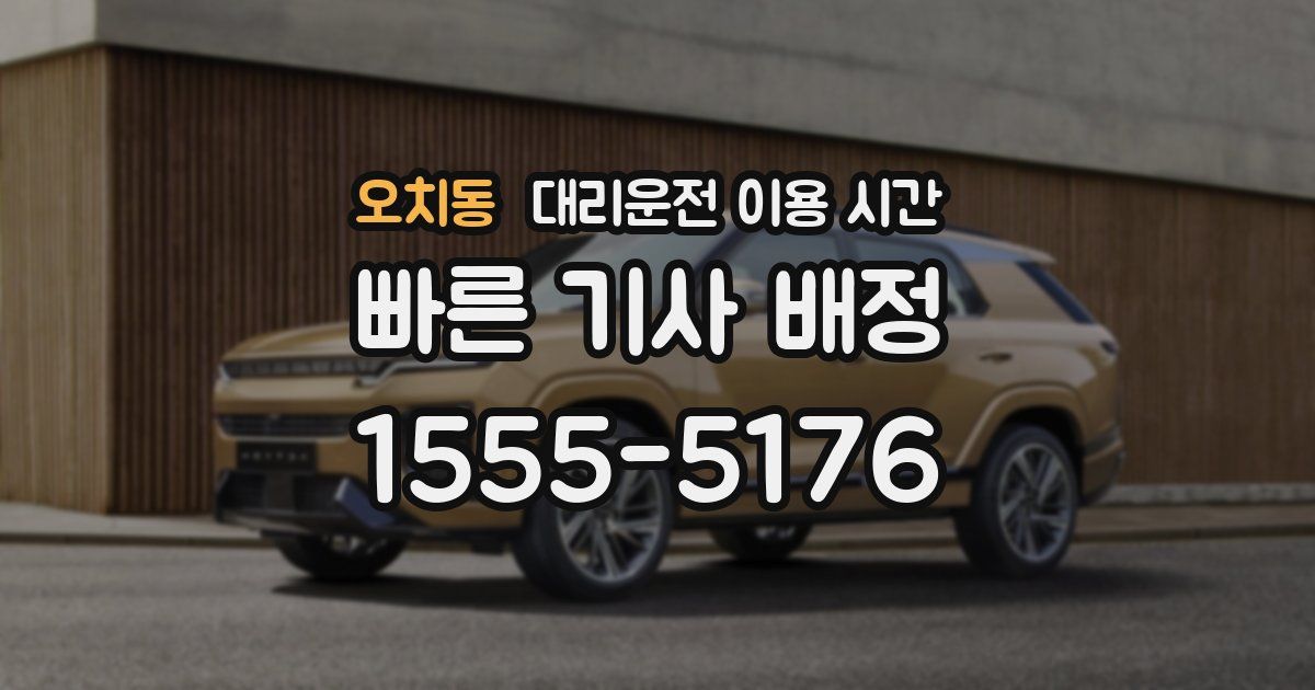 오치동 대리운전 이용 시간