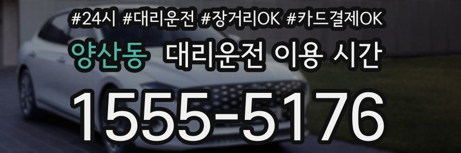 양산동 대리운전 이용 시간