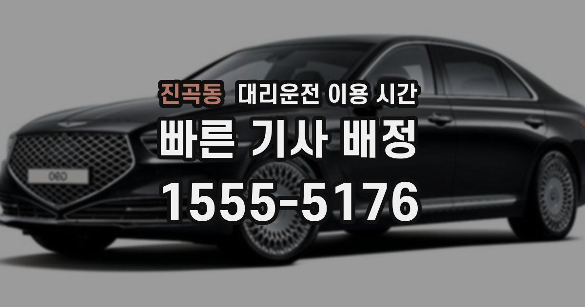 진곡동 대리운전 이용 시간