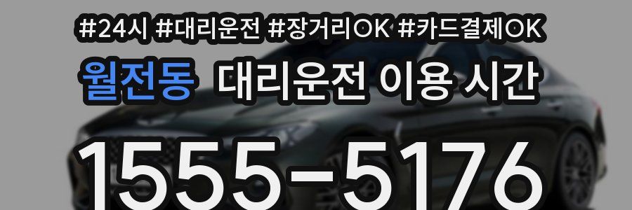 월전동 대리운전 이용 시간