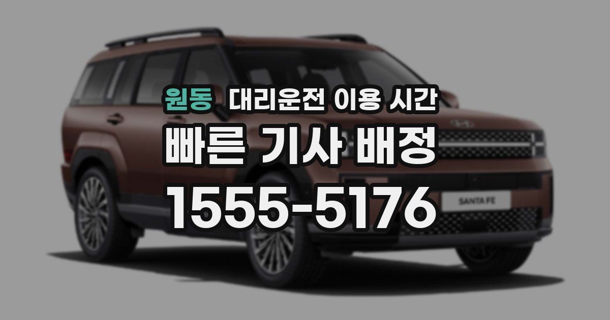 원동 대리운전 이용 시간