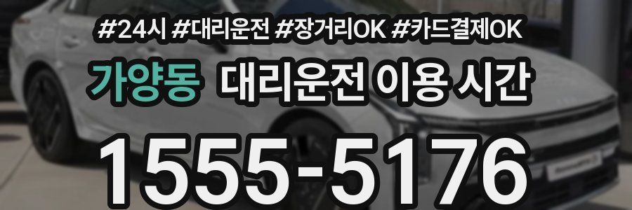 가양동 대리운전 이용 시간